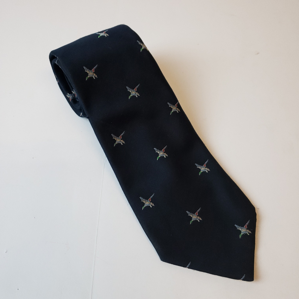 Arc de Triomphe Mens Vintage Geese Blue Tie